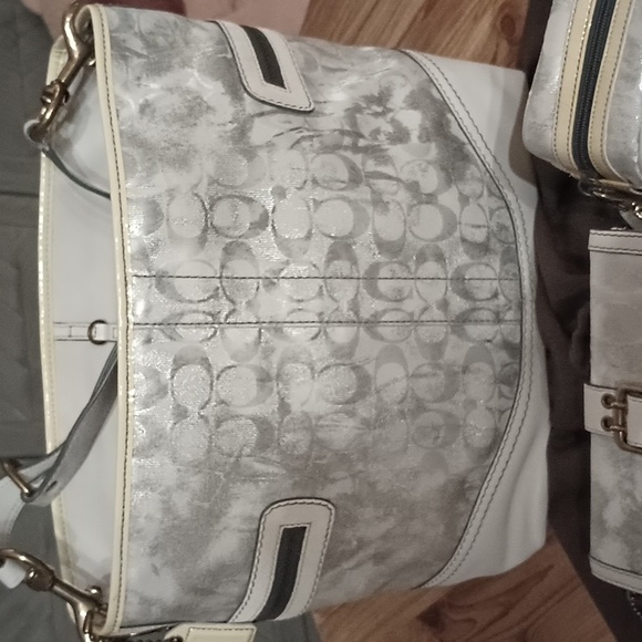 Coach Vintage Signature Tie Dye Shoulder Tote, Wristlet, Pouch, & Dusty - Picture 2 of 15